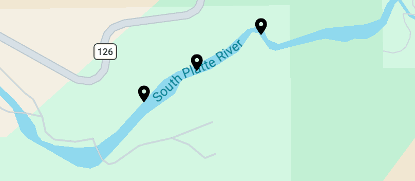 South Platte river map section